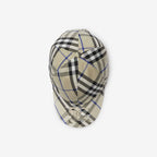 Casquette Burberry en coton mélangé Check EKD LICHEN