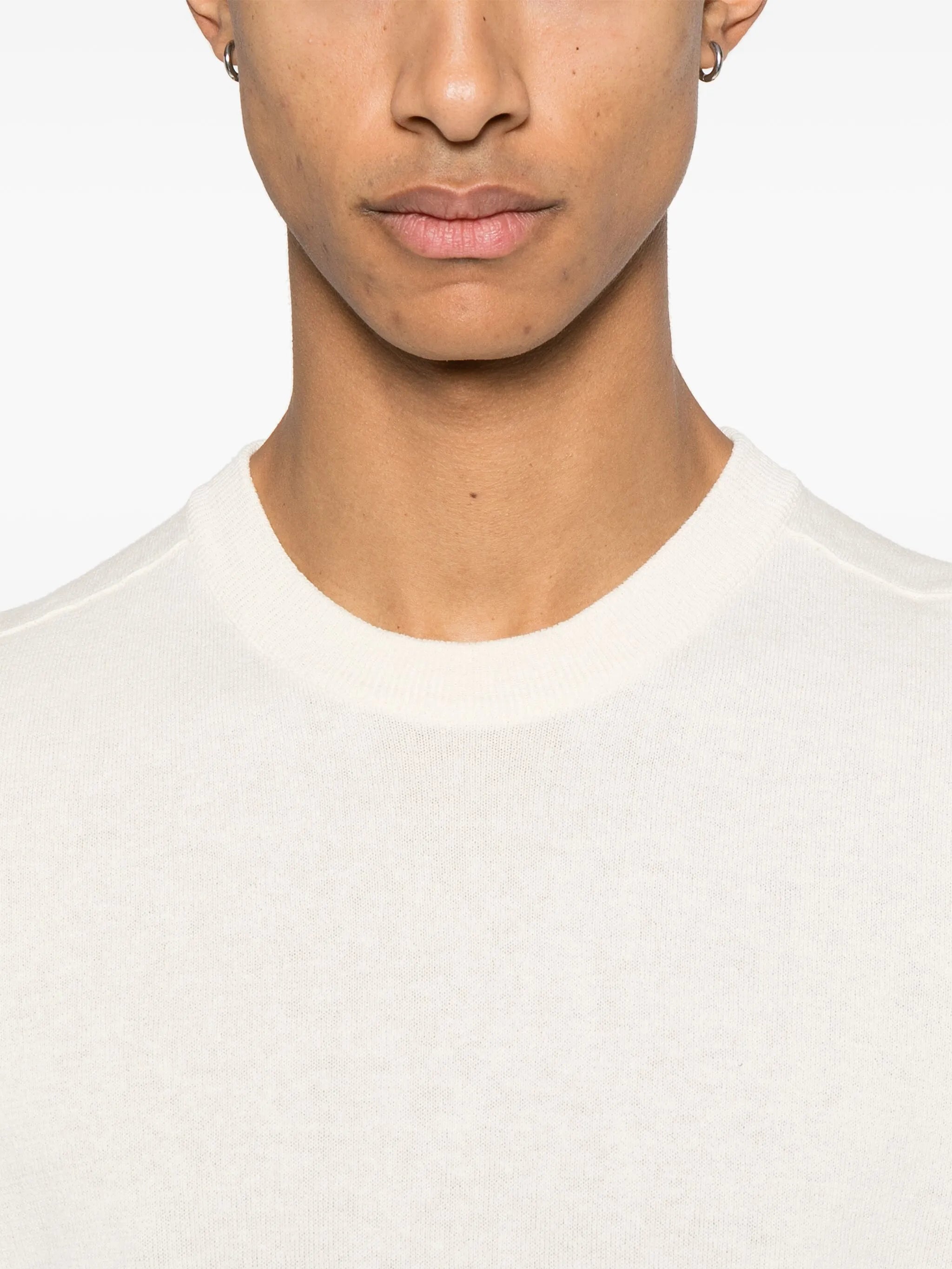 Stone Island Pull Col Rond Beige
