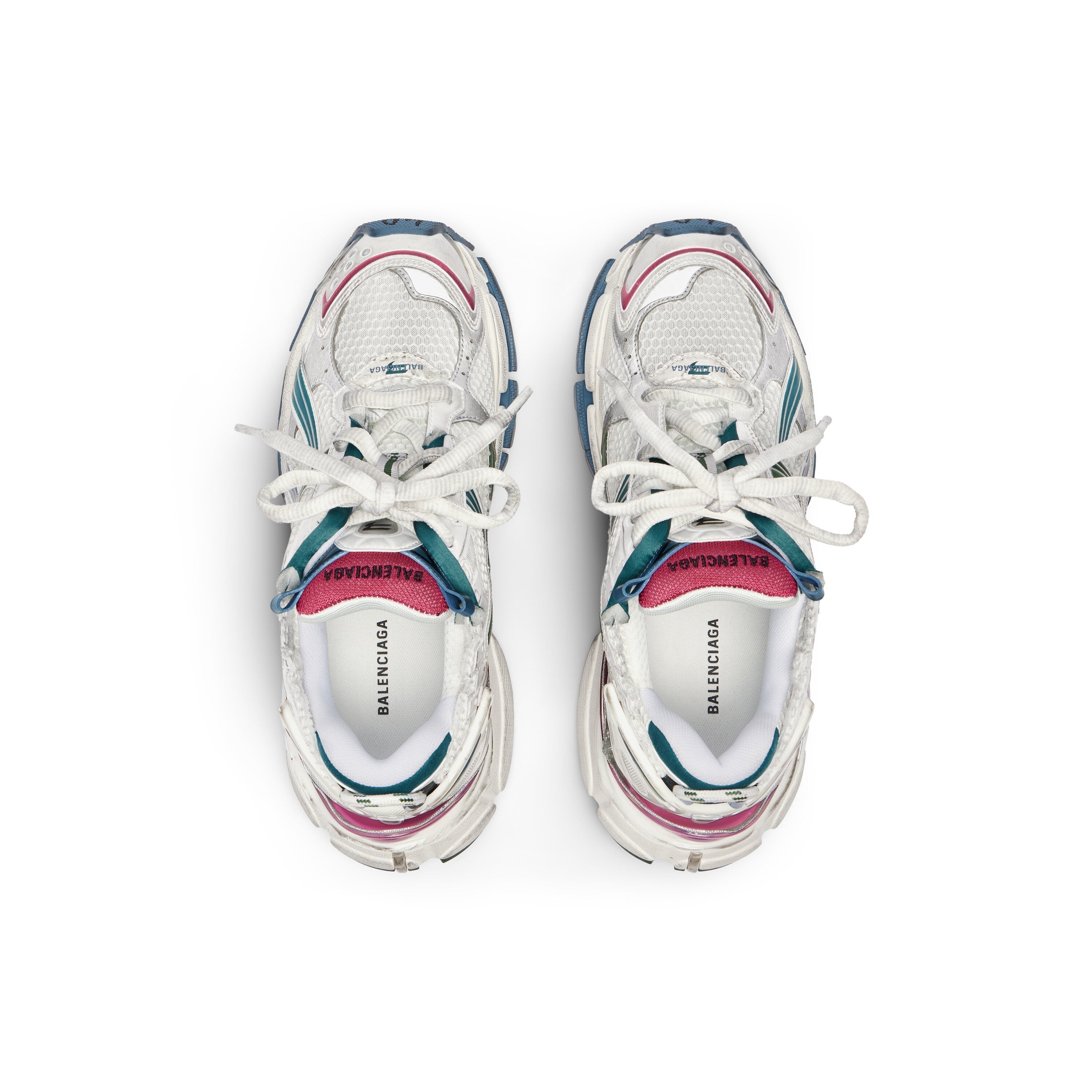 Balanciaga Runner Blanc Et Vert Foncé