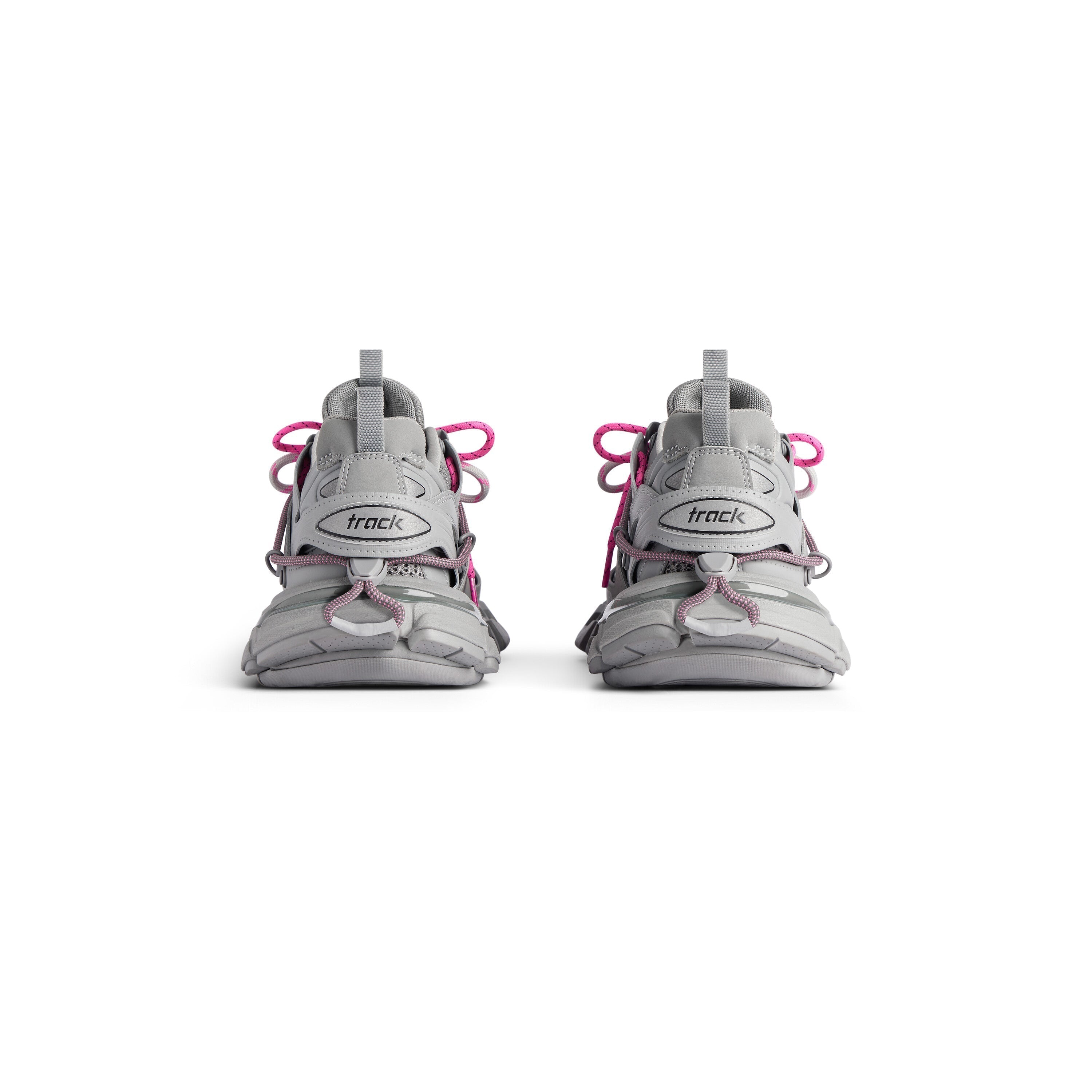 Balanciaga Track Gris Avec Laces Rose