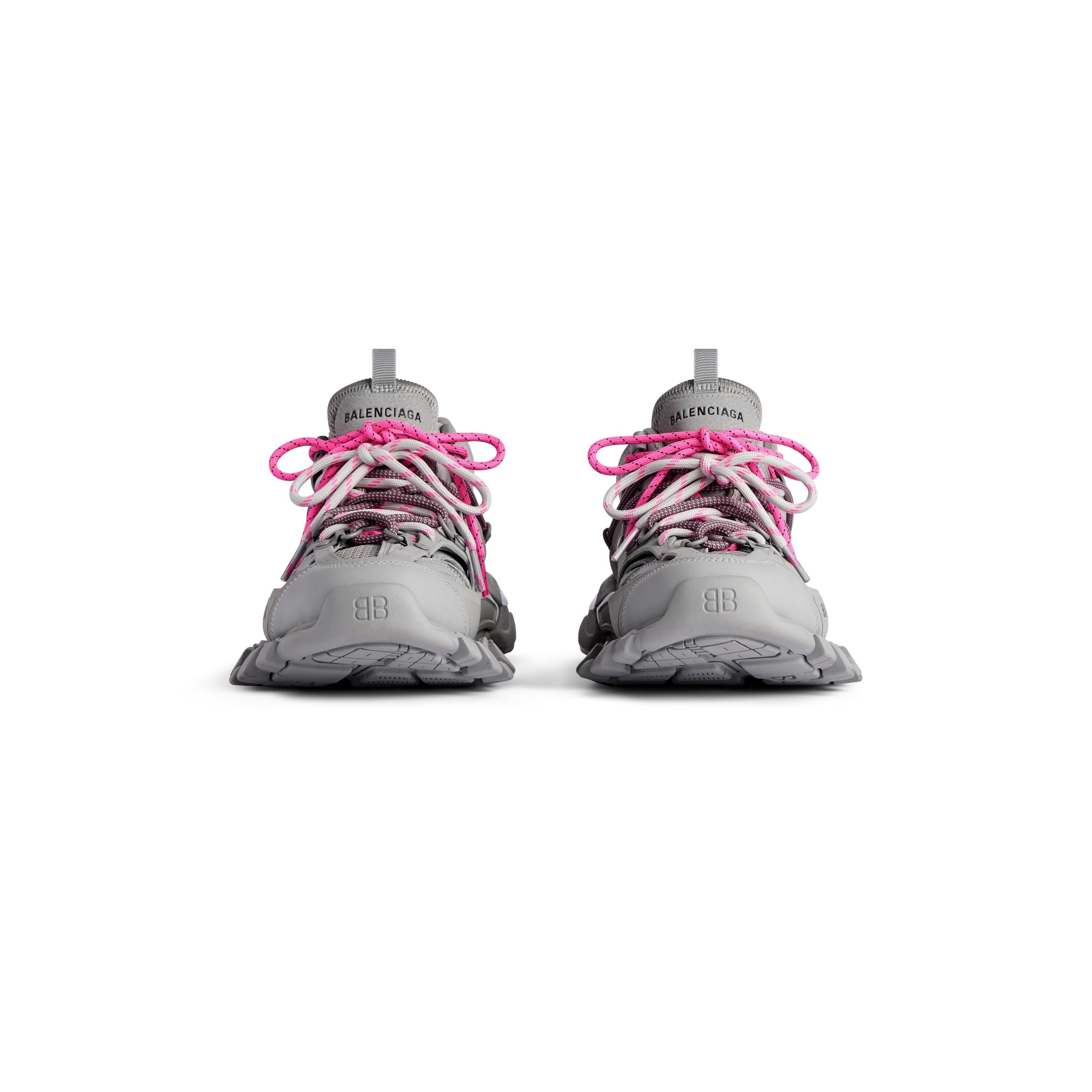 Balanciaga Track Gris Avec Laces Rose