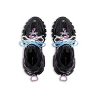 Balanciaga Track Noir Avec Laces Rose Et Bleue