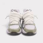 GEL-1130 Dried Leaf Green - Fluffy Laces White