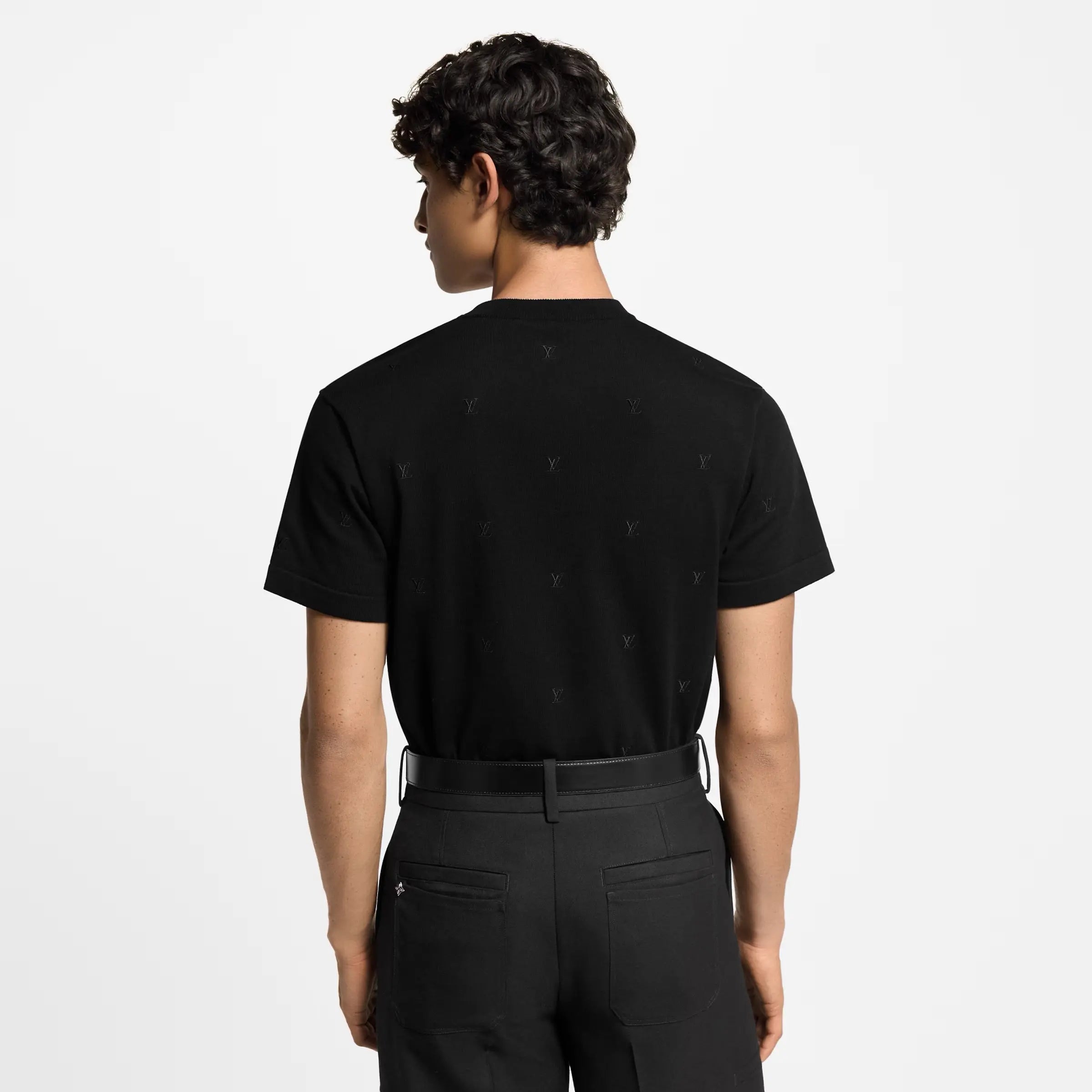 Tee-shirt manches courtes brodé LV Blason