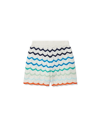 Gradient Wave Crochet Shorts