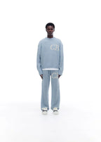 Pull CB Logo Knit Bleu CIel