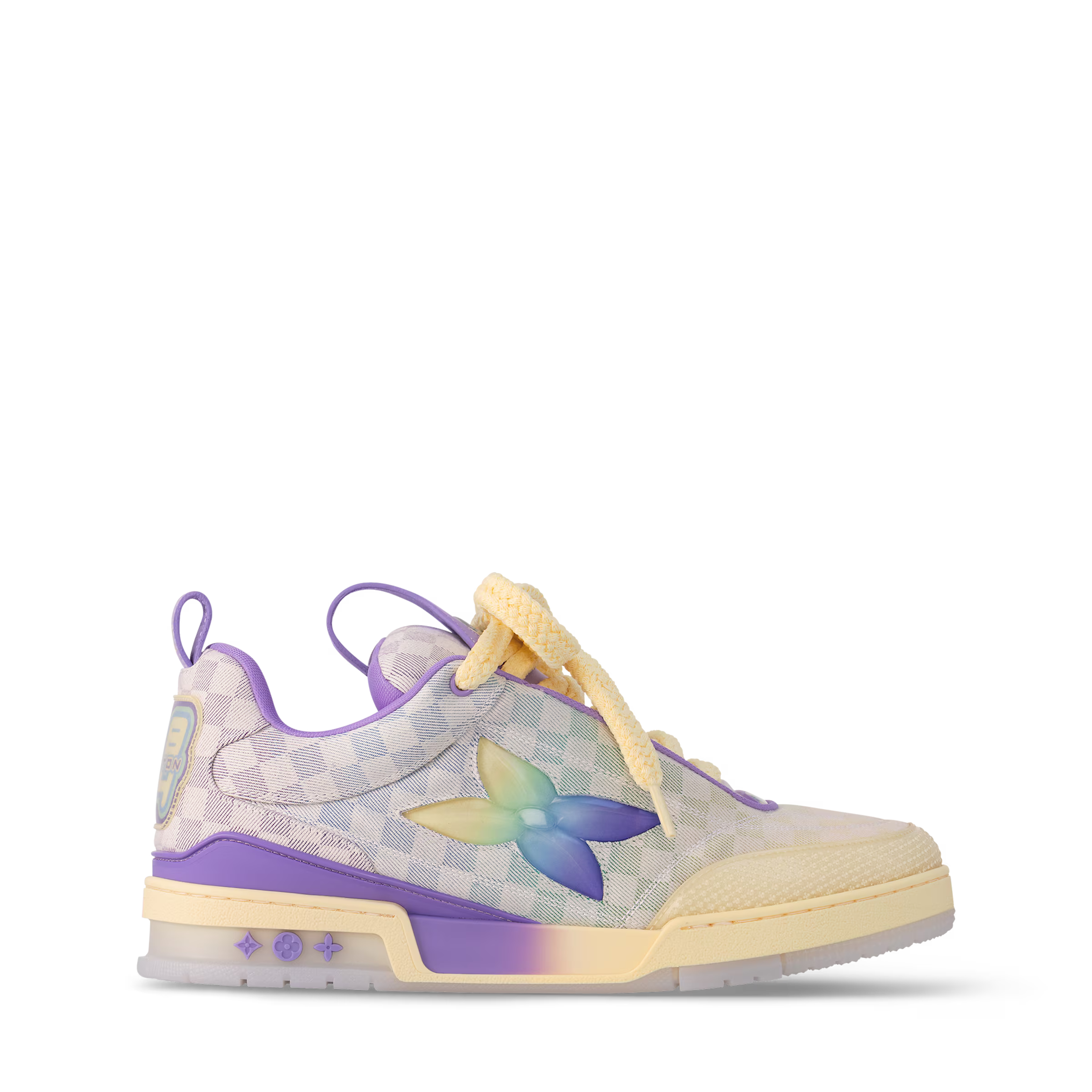 LV Skate Logo Incrusté Violet Et Multicolore