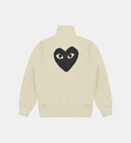 Sweat zippé CDG Sans Capuche Beige