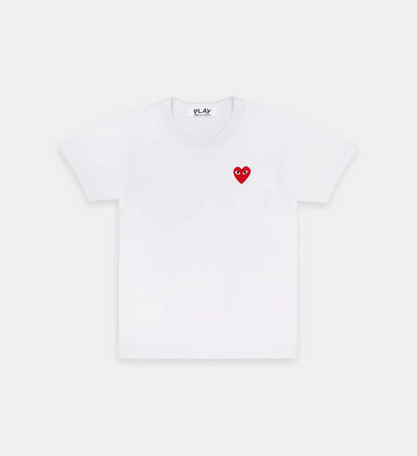T-Shirt CDG Blanc Logo Rouge